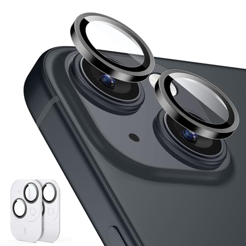 ESR Kamera Schutz für iPhone 15/15 Plus und iPhone 14/14 Plus, Armorite Einzel Linsen Schutzfolien, kratzfestes, ultradünnes gehärtetes Glas mit Aluminiumkante, Armorite-Serie, 2 Stück, Schwarz ESR Kamera Schutz für iPhone 15/15 Plus und iPhone 14/14 Plus, Armorite Einzel Linsen Schutzfolien, kratzfestes, ultradünnes gehärtetes Glas mit Aluminiumkante, Armorite-Serie, 2 Stück, Schwarz von ESR