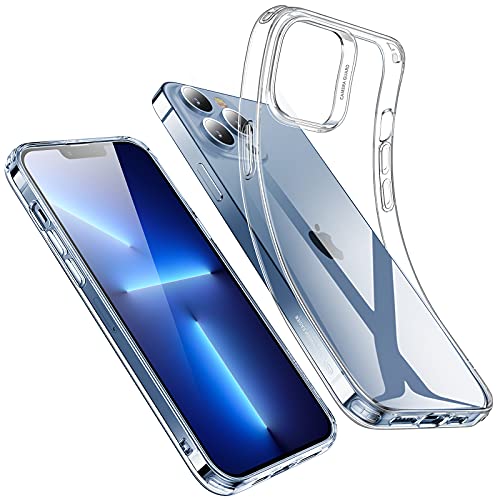 ESR für iPhone 13 Pro Max Hülle, Klare stoßfeste dünne Silikon case, vergilbungsbeständige dünne transparente TPU Handyhülle schutzhülle, Project Zero Serie, Klar von ESR