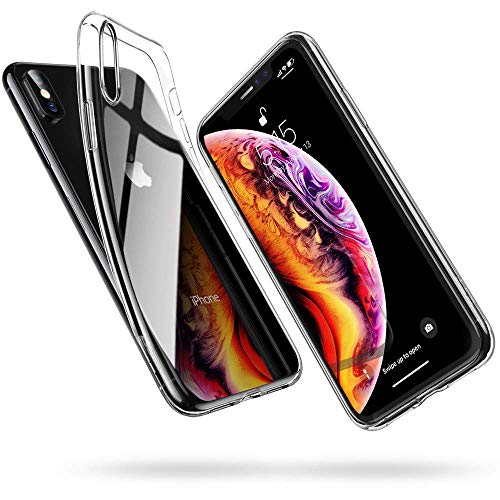 ESR Klare Silikon Hülle für iPhone XS Hülle, iPhone X Hülle, Dünne durchsichtige TPU Handyhülle Weiche Transparente Schutzhülle [Kratzfest] kompatibel mit iPhone XS/X - Klar von ESR
