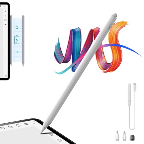 ESR Stylus Stift für iPad, magnetischer iPad Pencil 2. Generation zum kabellosen Laden, mit Neigungsempfindlichkeit und Palm-Ablehnung für Apple iPad Pro 12.9/11, iPad Air 5/4 und iPad Mini 6, Weiß von ESR