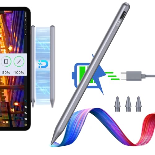 ESR Stylus Pen für iPad, magnetischer iPad Pencil Pro zum kabellosen Laden, Digital Pencil Pro mit Neigungsempfindlichkeit und Palm Ablehnung für iPad Pro 12.9/11, iPad Air 5/4 und iPad mini 6, Grau ESR Stylus Pen für iPad, magnetischer iPad Pencil Pro zum kabellosen Laden, Digital Pencil Pro mit Neigungsempfindlichkeit und Palm Ablehnung für iPad Pro 12.9/11, iPad Air 5/4 und iPad mini 6, Grau von ESR