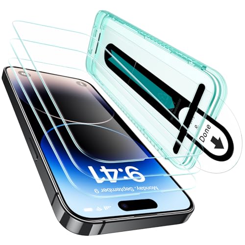 ESR für Panzerglas, Armorite Displayschutzfolien Set für iPhone 14 Pro Max, extrem Robustes gehärtetes Glas, makellose Passform, 3 Stück mit 1 Satz einzelner Kamera Schutzfolien ESR für Panzerglas, Armorite Displayschutzfolien Set für iPhone 14 Pro Max, extrem Robustes gehärtetes Glas, makellose Passform, 3 Stück mit 1 Satz einzelner Kamera Schutzfolien von ESR