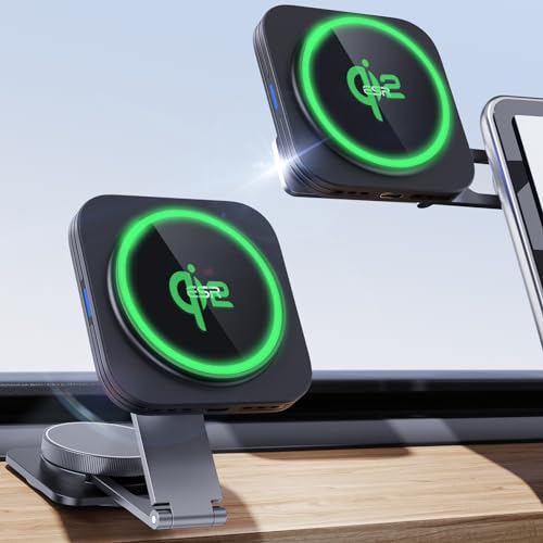 ESR für Qi2 15W Magsafe Autohalterung mit Ladefunktion, Qi2 Zertifiziertes Faltbares Armaturenbrett/Tesla Touchscreen Magsafe Ladegerät Auto,Handyhalterung Auto für Tesla,für iPhone 16/15/14/13/12,S25 ESR für Qi2 15W Magsafe Autohalterung mit Ladefunktion, Qi2 Zertifiziertes Faltbares Armaturenbrett/Tesla Touchscreen Magsafe Ladegerät Auto,Handyhalterung Auto für Tesla,für iPhone 16/15/14/13/12,S25 von ESR