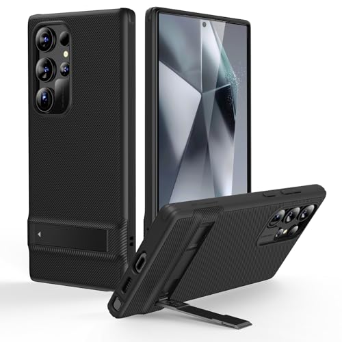 ESR für Samsung Galaxy S24 Ultra Hülle, Ständer S24 Ultra Cover mit 3 Standmodi, Militärnorm Sturzschutz, stoßfeste, dünne Handyhülle mit patentiertem Kickstand, Boost Serie, Schwarz von ESR