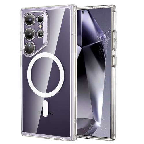 ESR für Samsung S24 Ultra Hülle, kompatibel mit MagSafe, magnetische Hülle für Samsung Galaxy S24 Ultra, Militärnorm Schutz, vergilbungsbeständig, Classic Serie, Klar ESR für Samsung S24 Ultra Hülle, kompatibel mit MagSafe, magnetische Hülle für Samsung Galaxy S24 Ultra, Militärnorm Schutz, vergilbungsbeständig, Classic Serie, Klar von ESR