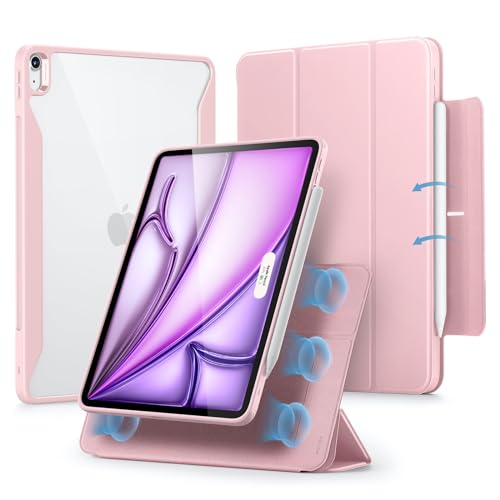 ESR für iPad Air 13 Zoll M2 Hülle, iPad Air 2024 Hülle mit Stifthalter, abnehmbare magnetische Abdeckung, vertikaler Ständer, unterstützt vollständig Pencil Pro/USB-C, Rebound 360 Series, Rosa ESR für iPad Air 13 Zoll M2 Hülle, iPad Air 2024 Hülle mit Stifthalter, abnehmbare magnetische Abdeckung, vertikaler Ständer, unterstützt vollständig Pencil Pro/USB-C, Rebound 360 Series, Rosa von ESR