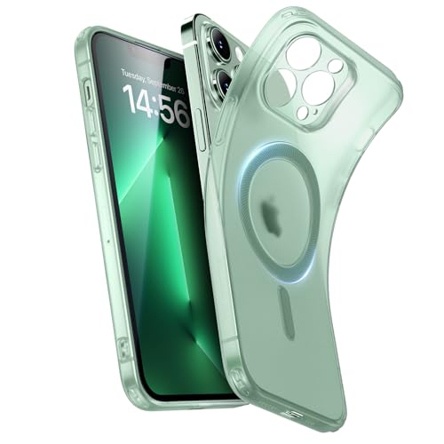 ESR für iPhone 13 Pro Hülle, klares Silikon Case mit MagSafe, stoßfeste dünne Abdeckung, vergilbungsbeständige dünne transparente TPU-Handyhülle, Zero Serie, Grün ESR für iPhone 13 Pro Hülle, klares Silikon Case mit MagSafe, stoßfeste dünne Abdeckung, vergilbungsbeständige dünne transparente TPU-Handyhülle, Zero Serie, Grün von ESR