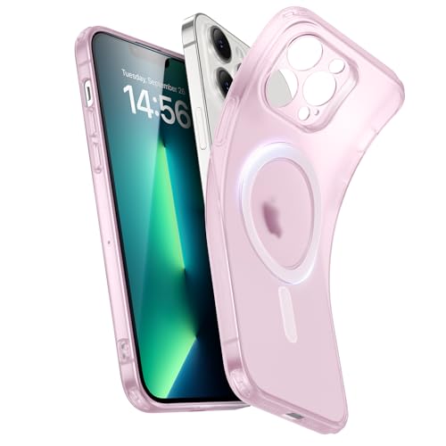 ESR für iPhone 13 Pro Max Hülle, klares Silikon Case mit MagSafe, stoßfeste dünne Abdeckung, vergilbungsbeständige dünne transparente TPU-Handyhülle, Zero Serie, Rosa ESR für iPhone 13 Pro Max Hülle, klares Silikon Case mit MagSafe, stoßfeste dünne Abdeckung, vergilbungsbeständige dünne transparente TPU-Handyhülle, Zero Serie, Rosa von ESR