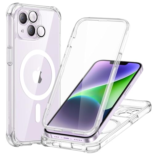ESR für iPhone 14 Hülle, Kompatibel mit MagSafe, 360 Grad Schutzhülle Stoßfest Militärnorm Magnetische Handyhülle mit Kameraschutz, Klar ESR für iPhone 14 Hülle, Kompatibel mit MagSafe, 360 Grad Schutzhülle Stoßfest Militärnorm Magnetische Handyhülle mit Kameraschutz, Klar von ESR