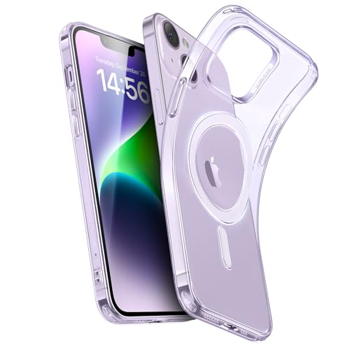 ESR für iPhone 14 Hülle und iPhone 13 Hülle, klares Silikon Case mit MagSafe, stoßfeste dünne Abdeckung, vergilbungsbeständige dünne transparente TPU-Handyhülle, Zero Serie,Klares Lila ESR für iPhone 14 Hülle und iPhone 13 Hülle, klares Silikon Case mit MagSafe, stoßfeste dünne Abdeckung, vergilbungsbeständige dünne transparente TPU-Handyhülle, Zero Serie,Klares Lila von ESR