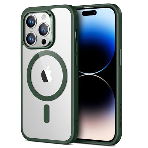 ESR für iPhone 14 Pro Max Hülle, kompatibel mit MagSafe, Classic Hybrid Magnetische mit HaloLock, Militärnorm Sturzschutz Handyhülle, Kratzfeste Rückseite Case, Klares Grün ESR für iPhone 14 Pro Max Hülle, kompatibel mit MagSafe, Classic Hybrid Magnetische mit HaloLock, Militärnorm Sturzschutz Handyhülle, Kratzfeste Rückseite Case, Klares Grün von ESR