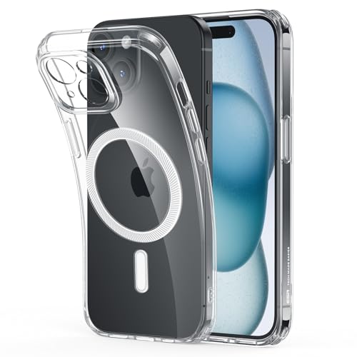ESR für iPhone 15 Hülle, klares Silikon Case mit MagSafe, stoßfeste dünne Abdeckung, vergilbungsbeständige dünne transparente TPU-Handyhülle, Zero Serie, Klar von ESR