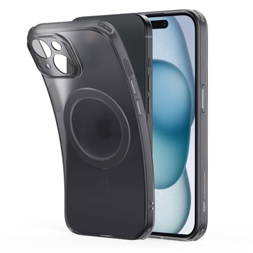 ESR für iPhone 15 Hülle, klares Silikon Case mit MagSafe, stoßfeste dünne Abdeckung, vergilbungsbeständige dünne transparente TPU-Handyhülle, Zero Serie, Schwarz ESR für iPhone 15 Hülle, klares Silikon Case mit MagSafe, stoßfeste dünne Abdeckung, vergilbungsbeständige dünne transparente TPU-Handyhülle, Zero Serie, Schwarz von ESR