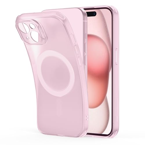 ESR für iPhone 15 Plus Hülle, kompatibel mit MagSafe, Militärnorm Schutz, beständig gegen Vergilbung und Kratzer, magnetische Handyhülle für iPhone 15 Plus, Zero Serie, Rosa von ESR