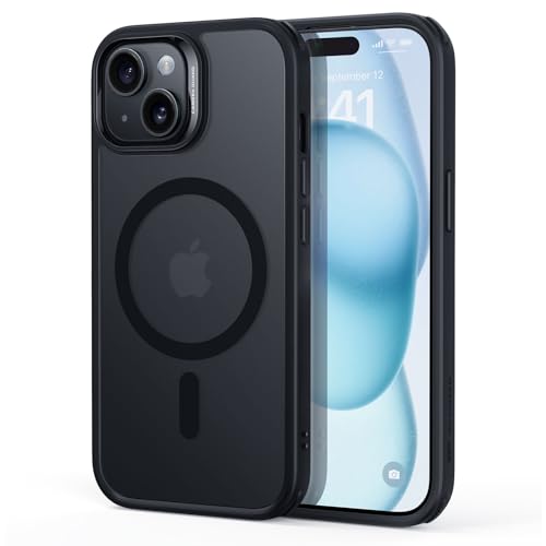 ESR für iPhone 15 Plus Hülle, kompatibel mit MagSafe, Militärnorm Schutz, vergilbungsbeständig, Kratzfeste Rückseite, magnetisches HandyHülle Case für iPhone 15 Plus, Classic Series, Mattschwarz von ESR