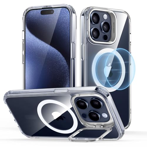 ESR für iPhone 15 Pro Max Hülle, kompatibel mit MagSafe, Militärnorm Schutzhülle, integrierter Versteck Ständer Handy Case, Kratzfeste Rückseite, Classic Serie, Klar ESR für iPhone 15 Pro Max Hülle, kompatibel mit MagSafe, Militärnorm Schutzhülle, integrierter Versteck Ständer Handy Case, Kratzfeste Rückseite, Classic Serie, Klar von ESR