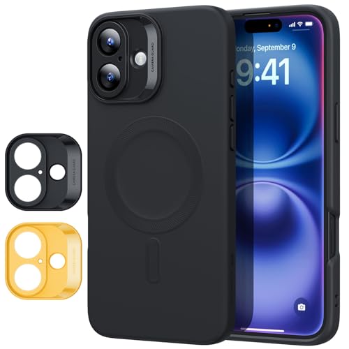 ESR für iPhone 16 Hülle mit MagSafe, unterstützt magnetisches Laden, Glatte dünne Silikonhülle, stoßfest, vollständiger Display Kameraschutz, weiches Mikrofaserfutter, Schwarz ESR für iPhone 16 Hülle mit MagSafe, unterstützt magnetisches Laden, Glatte dünne Silikonhülle, stoßfest, vollständiger Display Kameraschutz, weiches Mikrofaserfutter, Schwarz von ESR