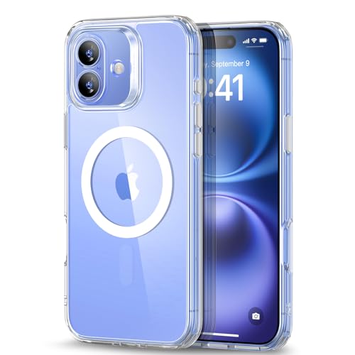ESR für iPhone 16 Plus Hülle (4 in 1) Set, Transparente Matte Hülle mit Displayschutzfolie, Kompatibel mit MagSafe, Militärnorm Schutz, Classic Serie, Mattiertes Klar von ESR
