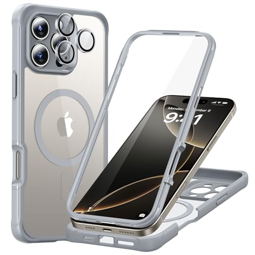 ESR für iPhone 16 Pro Hülle, Kompatibel mit MagSafe, 360 Grad Schutzhülle Stoßfest Militärnorm Magnetische Handyhülle mit Kameraschutz, Klares Grau ESR für iPhone 16 Pro Hülle, Kompatibel mit MagSafe, 360 Grad Schutzhülle Stoßfest Militärnorm Magnetische Handyhülle mit Kameraschutz, Klares Grau von ESR