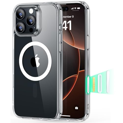 ESR für iPhone 16 Pro Hülle, Kamerasteuerung, kompatibel mit MagSafe, zertifizierter Militärschutz, Starke Magnetkraft, stoßfest und Kratzfest, magnetische Handyhülle, iPhone 16 Pro Case, Klar von ESR