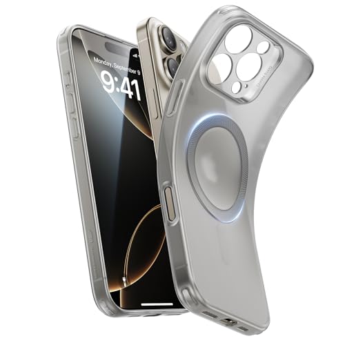 ESR für iPhone 16 Pro Max Hülle, kompatibel mit MagSafe, Kameraschutz, stoßfeste dünne Hülle, widersteht Vergilbung und Kratzern, magnetische Handyhülle für iPhone 16 Pro Max, Grau ESR für iPhone 16 Pro Max Hülle, kompatibel mit MagSafe, Kameraschutz, stoßfeste dünne Hülle, widersteht Vergilbung und Kratzern, magnetische Handyhülle für iPhone 16 Pro Max, Grau von ESR