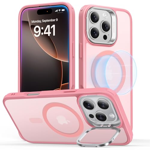 ESR für iPhone 16 Pro Max Hülle, kompatibel mit MagSafe, Militärnorm Schutzhülle, integrierter Versteck Ständer Handy Case, Kratzfeste Rückseite, Classic Serie, Klares Rosa ESR für iPhone 16 Pro Max Hülle, kompatibel mit MagSafe, Militärnorm Schutzhülle, integrierter Versteck Ständer Handy Case, Kratzfeste Rückseite, Classic Serie, Klares Rosa von ESR
