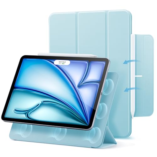ESR magnetisch Hülle kompatibel mit iPad Air 5 Generation 2022 Hülle/iPad Air 4 Generation 2020 Hülle 10,9 Zoll und iPad Pro 11 2018, Magnetanhaftung, Unterstützt Pencil 2, Hellblau von ESR