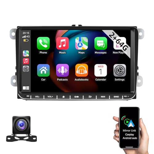 ESSGOO 2+64G Android 14 Autoradio Carplay und Android Auto Für VW Golf 5 Golf 6 Polo Passat Touran Skoda Seat, 9 Zoll Touchscreen mit Bluetooth FM RDS GPS WiFi + AHD Kamera ESSGOO 2+64G Android 14 Autoradio Carplay und Android Auto Für VW Golf 5 Golf 6 Polo Passat Touran Skoda Seat, 9 Zoll Touchscreen mit Bluetooth FM RDS GPS WiFi + AHD Kamera von ESSGOO