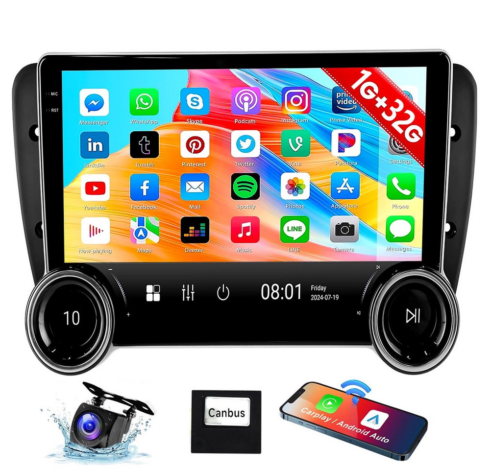 ESSGOO 4+64G Für Seat Ibiza IV 6J 2009-2013 Android Auto WiFi Autoradio von ESSGOO