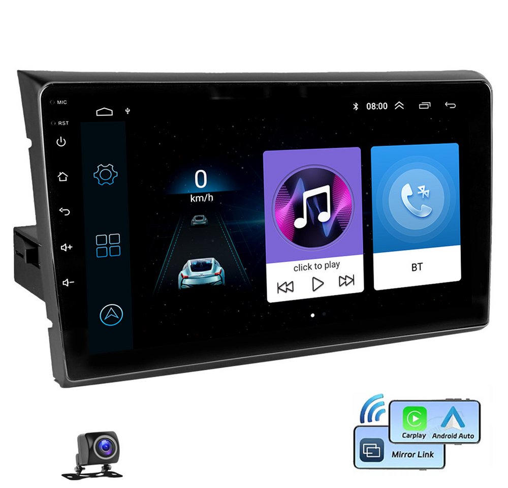 ESSGOO 9" Android 14 2 DIN Für Fiat Bravo II 2007-2012 Carplay GPS Navi BT Autoradio (DAB+ (optional), 4+64GB(optional), Apple Carplay & Android Auto Bluetooth, WiFi, FM, RDS) von ESSGOO