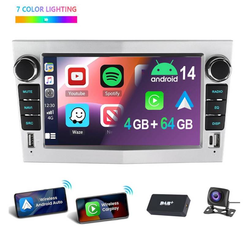 ESSGOO Android14 Carplay Für Opel Corsa C/D Zafira B Astra G H Autoradio (Digitalradio (DAB), FM, RDS) von ESSGOO