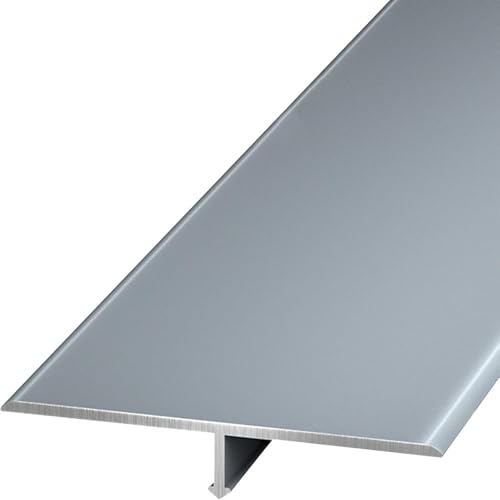 Übergangsstreifen 2,5 Zoll breite T-Molding Bodenübergangsleiste, Holz zu Fliesen Bodenbelag Schwelle Bar, Laminatboden Randleiste, Abdeckstreifen für Vinylplanken/Fußbodennähte(White,L 140cm/55") Übergangsstreifen 2,5 Zoll breite T-Molding Bodenübergangsleiste, Holz zu Fliesen Bodenbelag Schwelle Bar, Laminatboden Randleiste, Abdeckstreifen für Vinylplanken/Fußbodennähte(White,L 140cm/55") von ESSLIVE