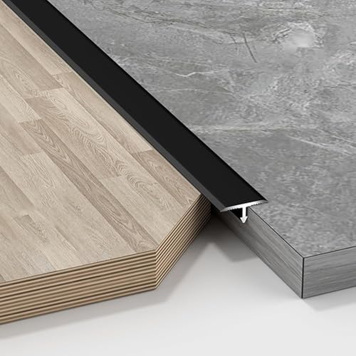 Übergangsstreifen Floor Transition Strip 0.6 Inch Wide Floor Threshold Strip, Flaches T-Formteil Bodenübergang Trennleiste, Randstreifen von Fliesen zu Vinyl, Metallboden-Verbindungsstreifen(Black,L 1 Übergangsstreifen Floor Transition Strip 0.6 Inch Wide Floor Threshold Strip, Flaches T-Formteil Bodenübergang Trennleiste, Randstreifen von Fliesen zu Vinyl, Metallboden-Verbindungsstreifen(Black,L 1 von ESSLIVE