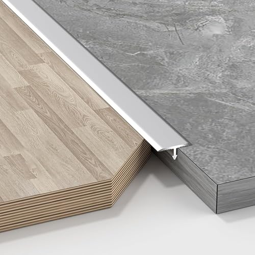 Übergangsstreifen Floor Transition Strip 0.6 Inch Wide Floor Threshold Strip, Flaches T-Formteil Bodenübergang Trennleiste, Randstreifen von Fliesen zu Vinyl, Metallboden-Verbindungsstreifen(Silver,L Übergangsstreifen Floor Transition Strip 0.6 Inch Wide Floor Threshold Strip, Flaches T-Formteil Bodenübergang Trennleiste, Randstreifen von Fliesen zu Vinyl, Metallboden-Verbindungsstreifen(Silver,L von ESSLIVE
