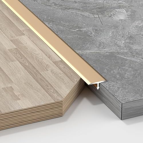 Übergangsstreifen Floor Transition Strip 0.6 Inch Wide Floor Threshold Strip, Flaches T-Formteil Bodenübergang Trennleiste, Randstreifen von Fliesen zu Vinyl, Metallboden-Verbindungsstreifen(Gold,L 16 Übergangsstreifen Floor Transition Strip 0.6 Inch Wide Floor Threshold Strip, Flaches T-Formteil Bodenübergang Trennleiste, Randstreifen von Fliesen zu Vinyl, Metallboden-Verbindungsstreifen(Gold,L 16 von ESSLIVE