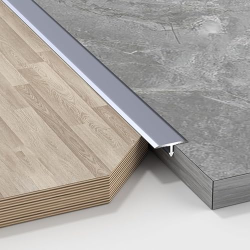 Übergangsstreifen Floor Transition Strip 0.6 Inch Wide Floor Threshold Strip, Flaches T-Formteil Bodenübergang Trennleiste, Randstreifen von Fliesen zu Vinyl, Metallboden-Verbindungsstreifen(Gray,L 19 Übergangsstreifen Floor Transition Strip 0.6 Inch Wide Floor Threshold Strip, Flaches T-Formteil Bodenübergang Trennleiste, Randstreifen von Fliesen zu Vinyl, Metallboden-Verbindungsstreifen(Gray,L 19 von ESSLIVE