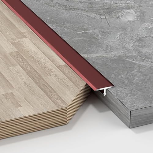 Übergangsstreifen Floor Transition Strip 0.6 Inch Wide Floor Threshold Strip, Flaches T-Formteil Bodenübergang Trennleiste, Randstreifen von Fliesen zu Vinyl, Metallboden-Verbindungsstreifen(Red,L 160 Übergangsstreifen Floor Transition Strip 0.6 Inch Wide Floor Threshold Strip, Flaches T-Formteil Bodenübergang Trennleiste, Randstreifen von Fliesen zu Vinyl, Metallboden-Verbindungsstreifen(Red,L 160 von ESSLIVE