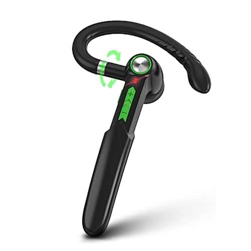 ESSONIO Bluetooth Headset Bluetooth Ohrhörer Noise Cancelling Kopfhörer Bluetooth Headset mit Mikrofon Single Ear Hands-Free Kopfhörer Trucker Business-Kopfhörer Ideal für Telefonate am Steuer von ESSONIO