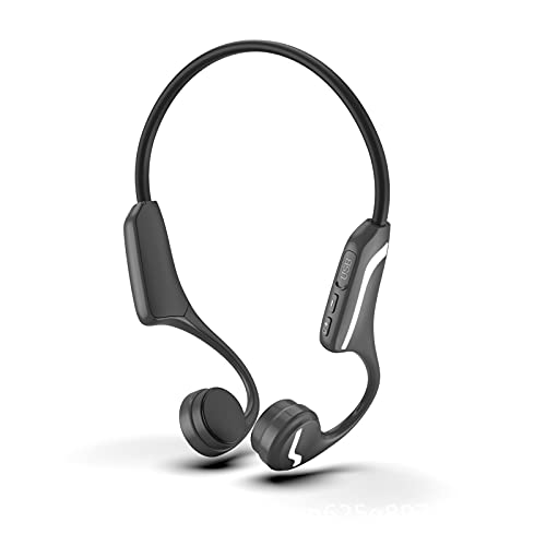 ESSONIO Sportkopfhörer Bluetooth,Open Ear Sport Kopfhörer, Bone Conduction Kopfhörer Bluetooth 5.0 Wireless Mit Mikrofon Noise Cancelling Leuchtendes Design zum Walken/Joggen Sowie Radfahren（Black）… von ESSONIO