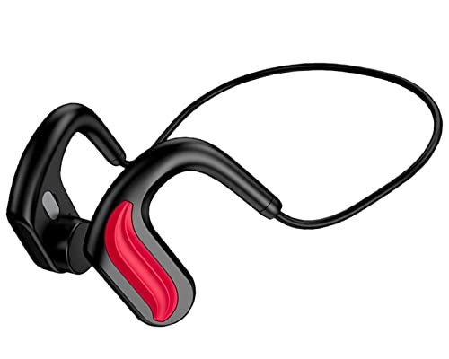ESSONIO knochenschall kopfhörer Bluetooth 5.0 Knochenschall Kopfhörer,Kabelloser mit Mikrofon für Sport Hören Radfahren Laufen Gym(RED)… von ESSONIO