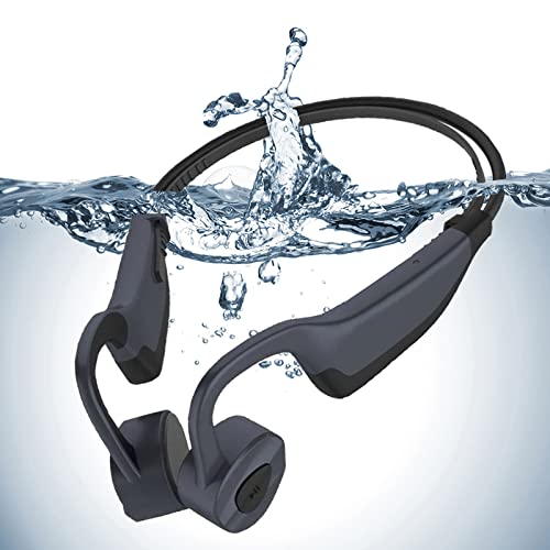 ESSONIO wasserdichte Kopfhörer Schwimmen Bone Conduction Kopfhörer Schwimmen IPX8 Wasserdicht Mit 16G MP3 Kopfhörer Für Tauchen Duschen Surfen，Grey… von ESSONIO