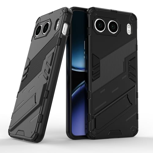 ESHUYI Kompatibel mit OnePlus Nord 4 5G Hülle mit Ständer Halter Schutzhülle Case [für Handyhalterung Auto Magnet] Militär Stoßfest Handyhülle, Schwarz von ESTH
