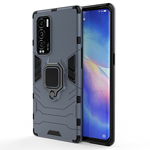 ESTH® Hülle für Realme GT Explorer Master,[360° Drehbarer Ständer] [5X Militärqualität Anti-Fall Schutz] Case Schutzhülle, Blau von ESTH