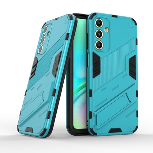 ESTH® Kompatibel mit Samsung Galaxy A15(4G/5G) Hülle mit Ständer Halter Schutzhülle Case [für Handyhalterung Auto Magnet] Militär Stoßfest Handyhülle, Blau von ESTH