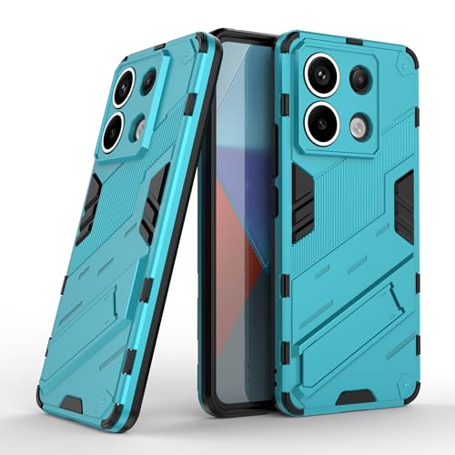 ESTH® Kompatibel mit Xiaomi Redmi Note 13 Pro 5G/Xiaomi Poco X6 5G Hülle mit Ständer Halter Schutzhülle Case [für Handyhalterung Auto Magnet] Militär Stoßfest Handyhülle, Blau von ESTH