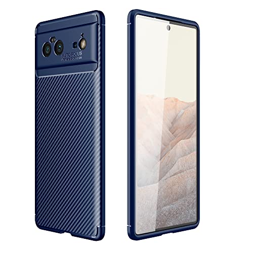 ESTH® TPU Hülle für Google Pixel 6 Stoßfest Case Staubdicht und Anti-Fingerprint Handyhülle, Flexible Slim Bumper Schutzhülle, Blau von ESTH