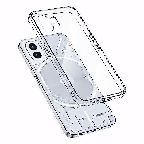 ESTH® Ultra Dünn Hybrid Hülle für Nothing Phone (2), [Militärqualität Anti-Fall Schutzhülle],Transparente Hart PC Zurück,Weiche TPU Kante, Transparent von ESTH