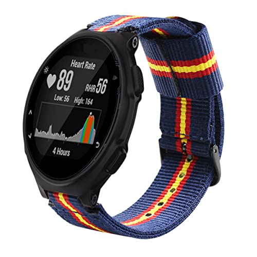 ESTUYOYA - Armband kompatibel mit Garmin Forerunner 235/220/230/620/630/735xt, Approach S20/S5/S6 Nylonband Farben der spanischen Flagge - Otan von ESTUYOYA