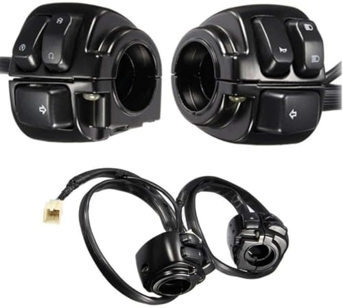 ESUBOSHI Lenkersteuerschalter mit 73,7 cm Kabelbaum für Harley Motorradschalter für Softail Dyna Sportster 883 Sportster V-Rod 1996–2012, 1 Paar ESUBOSHI Lenkersteuerschalter mit 73,7 cm Kabelbaum für Harley Motorradschalter für Softail Dyna Sportster 883 Sportster V-Rod 1996–2012, 1 Paar von ESUBOSHI