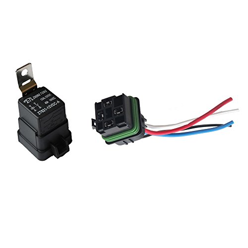 E Support™ 12V 40A 4-Polig Eisen KFZ Relais Öffner Schließer Wechselrelais Leistungsrelais Buchse Stecker Wasserdicht Boot von ESUPPORT